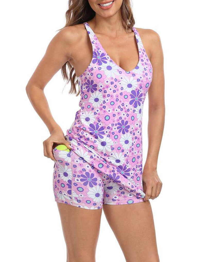 Tennis Dress with Built In Bra & Separate High Waisted Shorts 